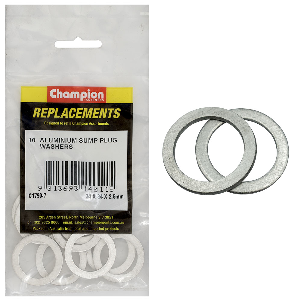 Champion M24 x 34mm x 2.5mm Aluminium Washer -10pk