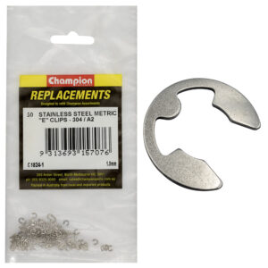 Champion 1.9mm Stainless E-Clips 304/A2 -50pk