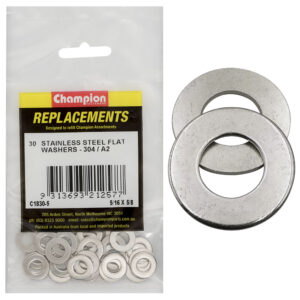 Champion 5/16 x 5/8in Stainless Flat Washer 304/A2 -30pk