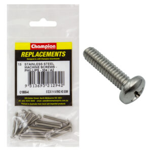 Champion 5/32 x 1-1/4in BSW Machine Screw Pan Ph 304/A2-15pk