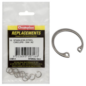 Champion 12mm Stainless internal Circlip 304/A2 -10pk