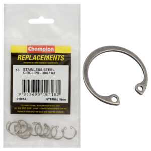 Champion 16mm Stainless internal Circlip 304/A2 -10pk