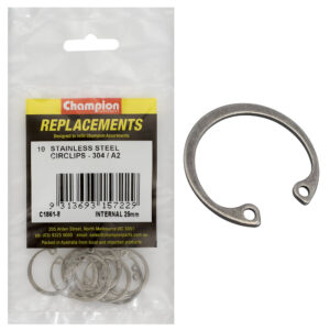 Champion 25mm Stainless internal Circlip 304/A2 -10pk