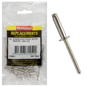 Champion 4.0mm x 12mm Blind Rivet -304/A2 -25pk