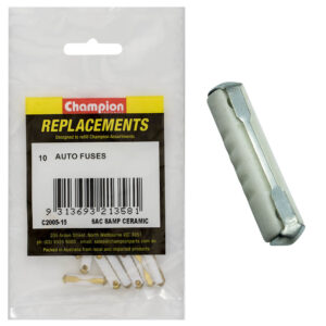 Champion 6Ac 8Amp Ceramic (Euro) Fuse -10pk
