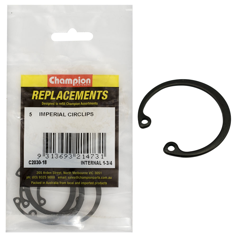 Champion 1-3/4in Imperial internal Circlip -5pk
