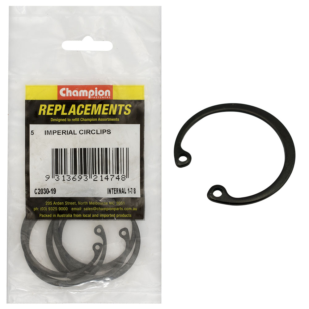 Champion 1-7/8in Imperial internal Circlip -5pk