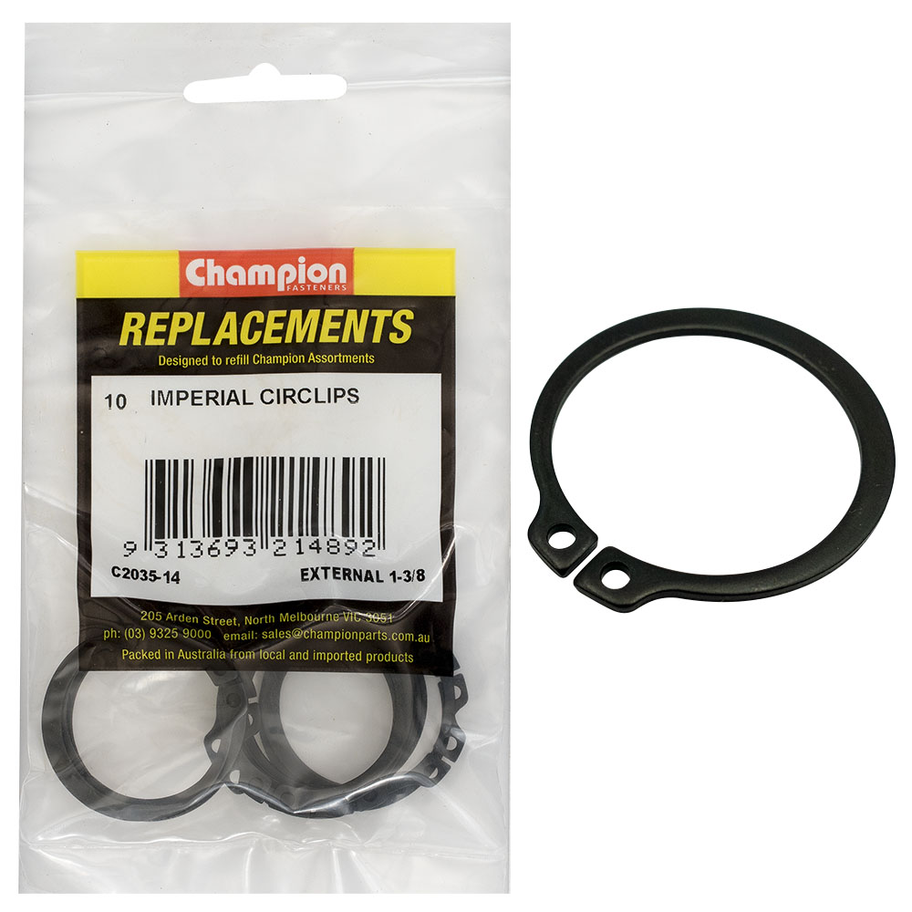Champion 1-3/8in Imperial External Circlip -10pk