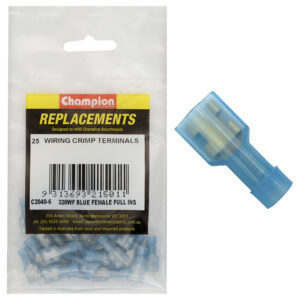 Champion Crimp Terminals Blade Female Fully Insulated 6.3mm