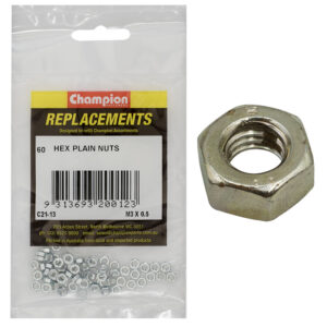 Champion M3 x 0.5 Hexagon Nut -60pk