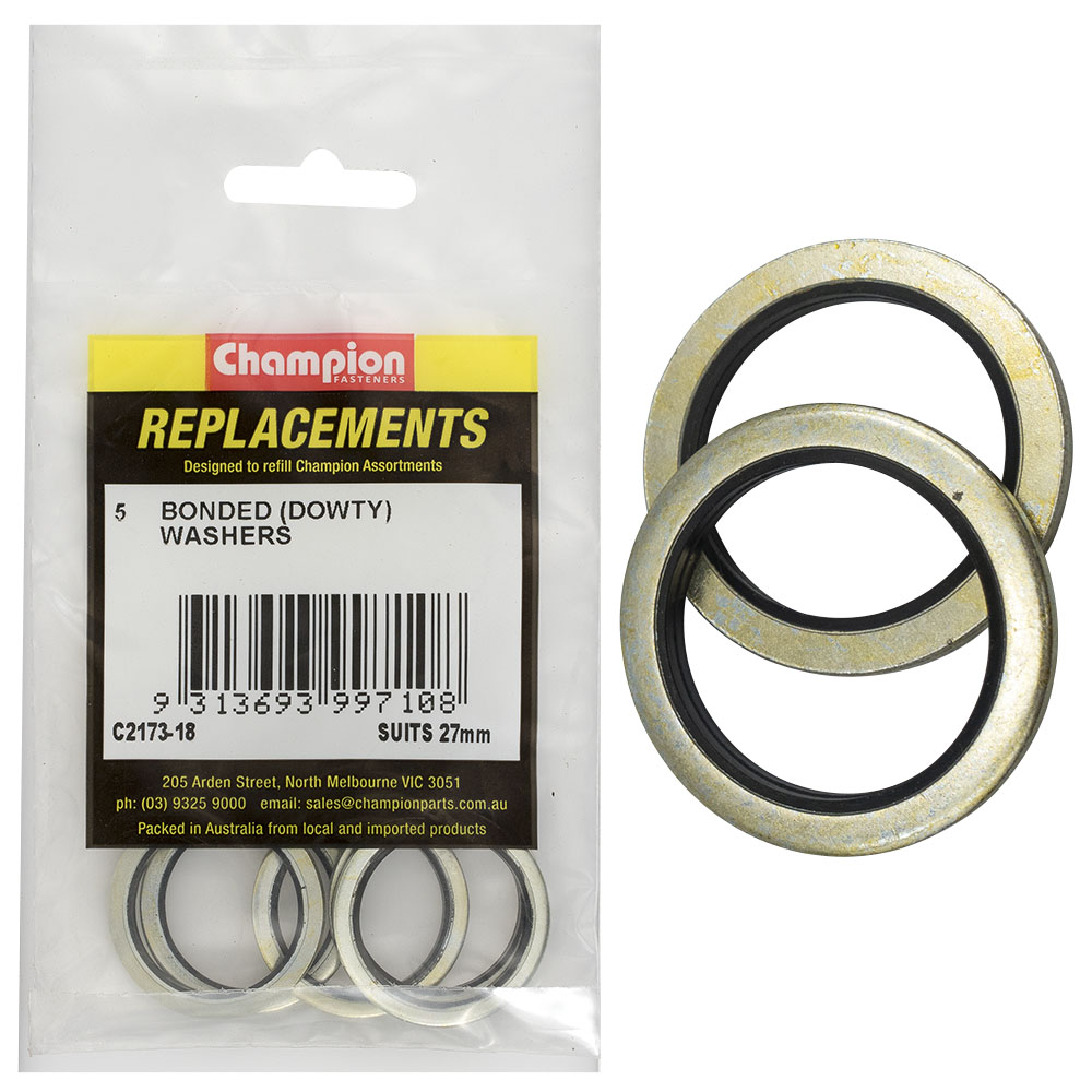Champion Bonded Seal Washer (Dowty) 27mm -5pk