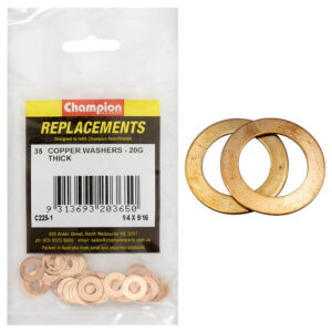 Champion 1/4in x 9/16in x 20G Copper Washer -35pk
