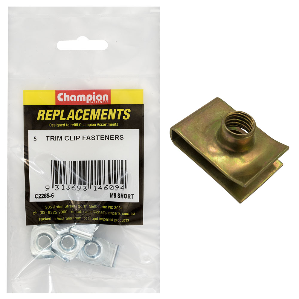 Champion Captive Nut -M8 Short -5pk