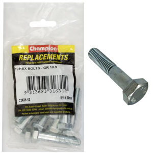 Champion Hex Bolts High Tensile M10 x 50mm  10pk