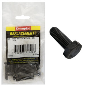 Champion Hex Set Screws High Tensile M6 x 35mm - 25pk