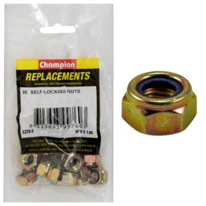 Champion M10 x 1.00 Self Locking Nut (Fine) -20pk