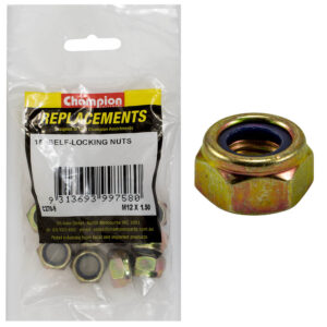 Champion M12 x 1.50 Self Locking Nut (Fine) -15pk