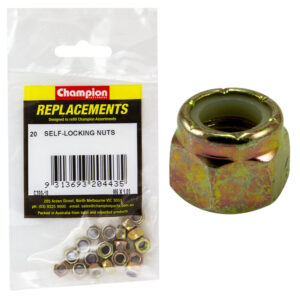 Champion M6 x 1.00 Nylon insert Self-Locking Nut -20pk