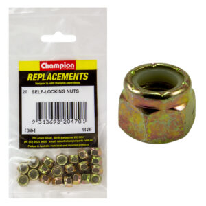 Champion 1/4in UNF Nylon insert Self-Locking Nut -20pk