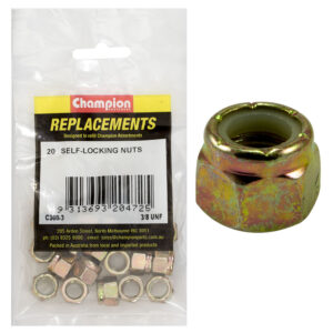 Champion 3/8in UNF Nylon insert Self-Locking Nut -20pk