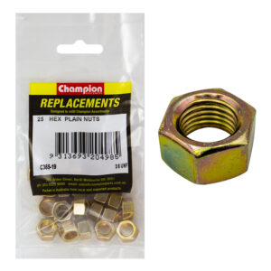 Champion 3/8in UNF Hexagon Nut -25pk