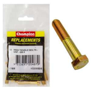 Champion 5/16in x 1-1/2in UNF Bolt -Gr5 -10pk