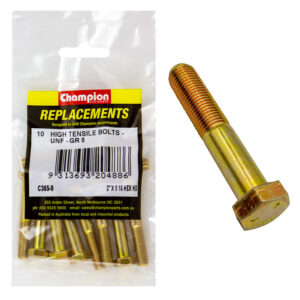 Champion 5/16in x 2in UNF Bolt -Gr5 -10pk