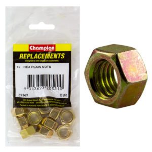 Champion 1/2in UNC Hexagon Nut -10pk