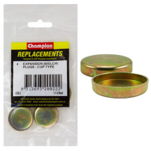 Champion 1-1/4in Steel Expansion (Frost) Plug -Cup Type -4pk