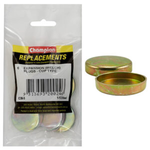 Champion 1-1/2in Steel Expansion (Frost) Plug -Cup Type -6pk