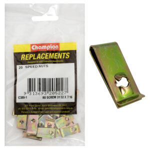 Champion 23.95 x 10.9 x 4.2mm Captive U-Type Speed Nut-20pk