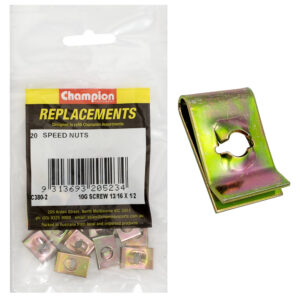 Champion 20 x 12.9 x 4.15mm Captive U-Type Speed Nut-20pk