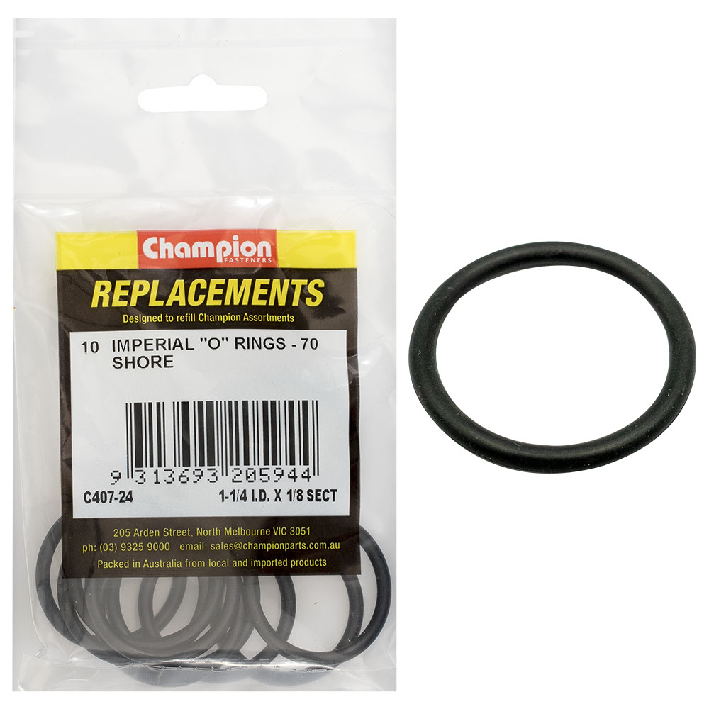 Champion 1-1/4in (I.D.) x 1/8in Imperial O-Ring -10pk