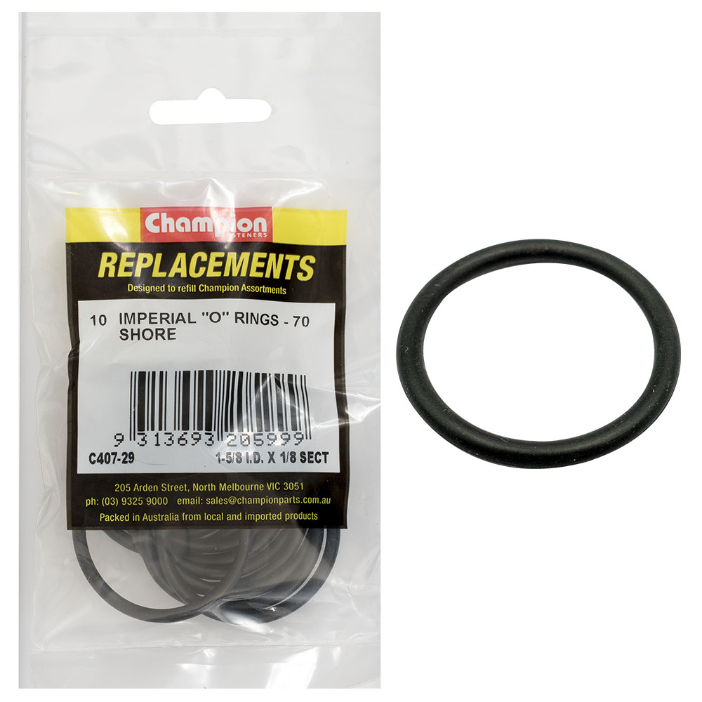 Champion 1-5/8in (I.D.) x 1/8in Imperial O-Ring -10pk