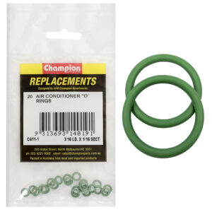 Champion 3/16in (I.D) x 1/16in Air Cond. (Hmbr) O-Rings-20pk