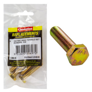 Champion M10 x 50mm x 1.25 Set Screw -Gr8.8 -4pk