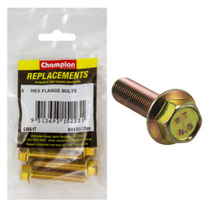 Champion M10 x 50mm x 1.25 Flange Head Set Screw -Gr8.8 -5pk