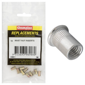Champion M4 Steel Rivet Nut inserts -10pk