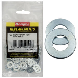 Champion M8 x 16 x 2mm Heavy Duty Flat Steel Washer-100pk