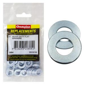 Champion M10 x 19 x 2mm Heavy Duty Flat Steel Washer -75pk