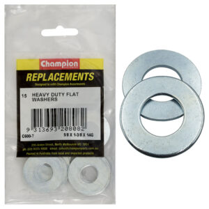 Champion M16 x 35 x 2mm Heavy Duty Flat Steel Washer-15pk