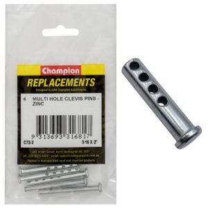 Champion 3/16 X 2in  Multi Hole Clevis Pin 6pk