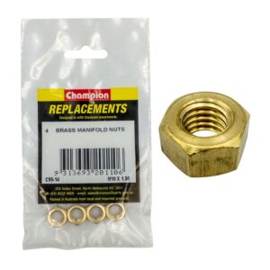 Champion M10 x 1.50mm Brass Manifold Nut -4pk