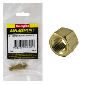 Champion M8 x 1.00mm Brass Manifold Nut -4pk