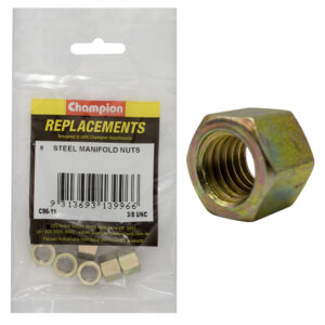 Champion 3/8in UNC Steel Manifold Nut -8pk