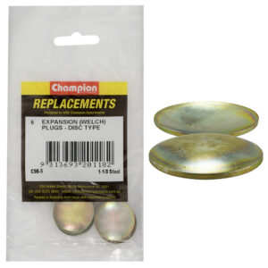 Champion 1-1/8in Expansion (Frost) Plug-Lens/Disc Type - 6pk
