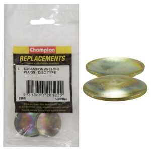 Champion 1-3/8in Expansion (Frost) Plug-Lens/Disc Type - 6pk