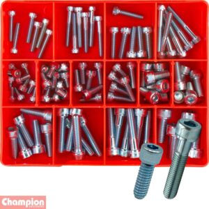 Champion 90pc Metric Socket Head Cap Screw Assortment GR8.8