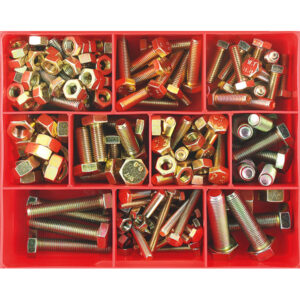 Champion 139pc MM Set Screw & Nut Assortment GR8.8 Iso/Fine
