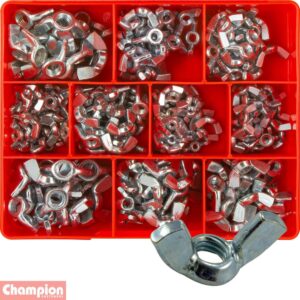 Champion 240pc Metric/UNC Wing Nut Assortment (Zinc)